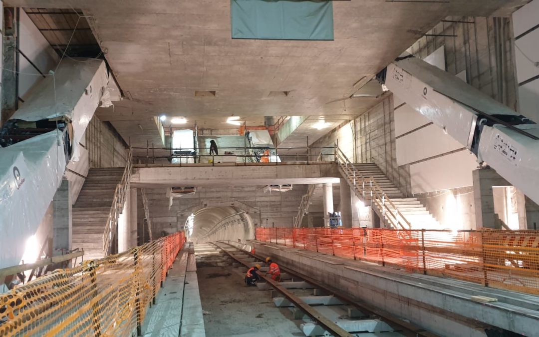 Ultimata la posa delle scale mobili nella stazione “Italia 61-Regione Piemonte”