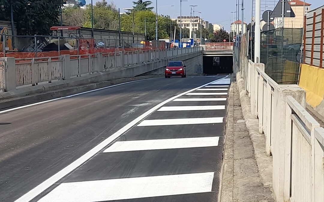 Riapre il sottopasso Lingotto, le rampe di accesso e uscita e la seconda corsia di Via Nizza a Italia ’61